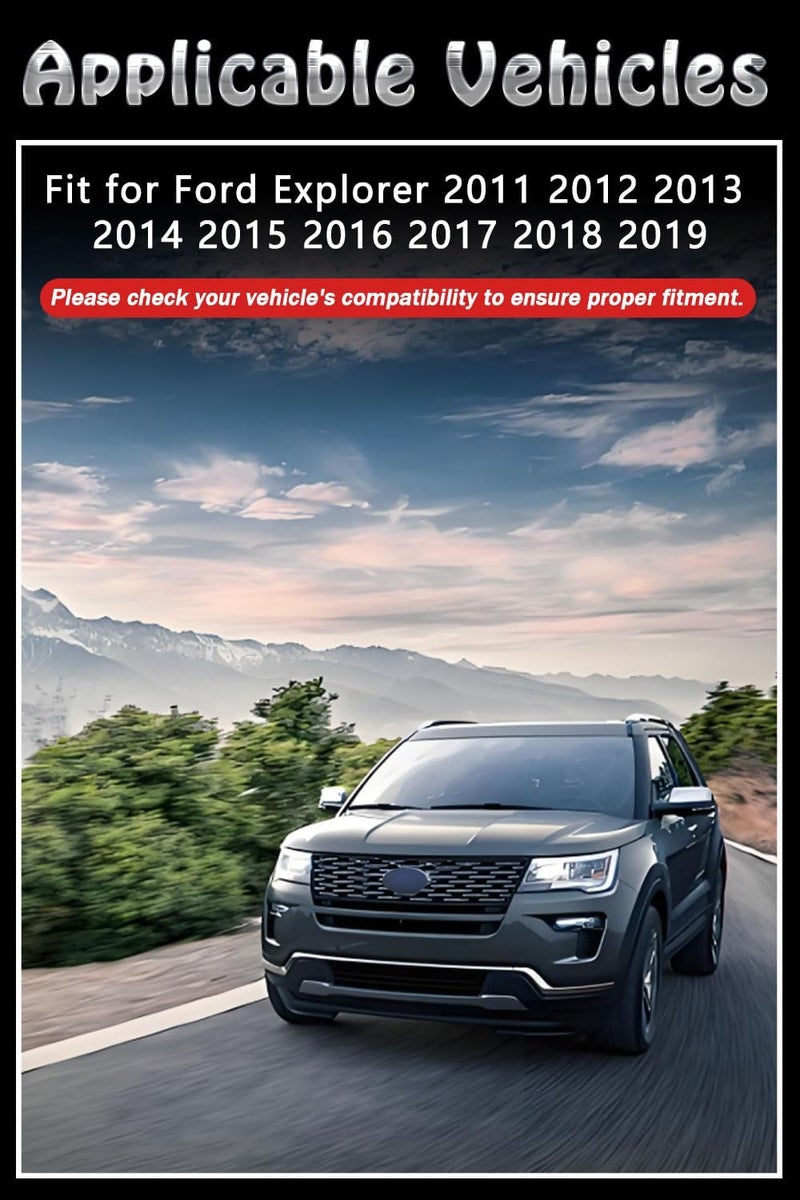 BriYorWay Vent Shades Rain Guards for Ford Explorer 2011 2012 2013 2014 2015 2016 2017 2018 2019 Accessories, for Ford Explorer Window Deflectors Window Visors - Image 2